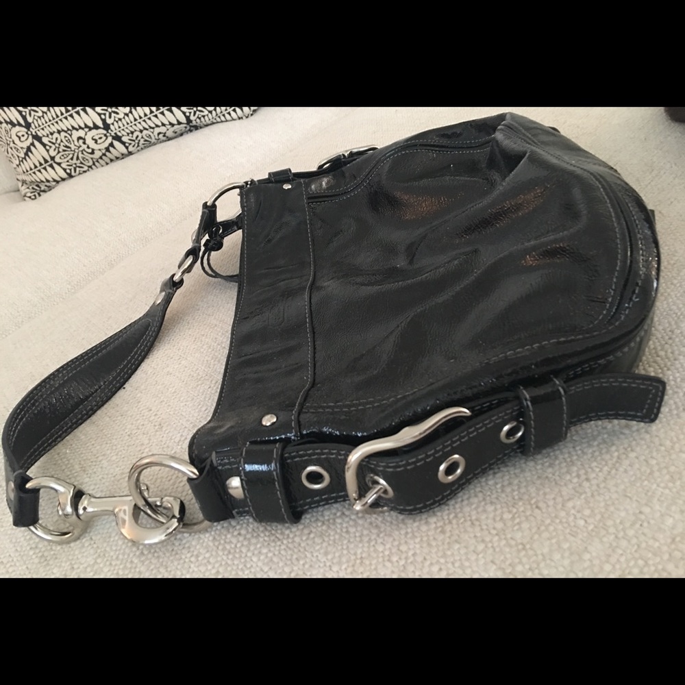 Authentic Coach Bag w/ Silver Buckles